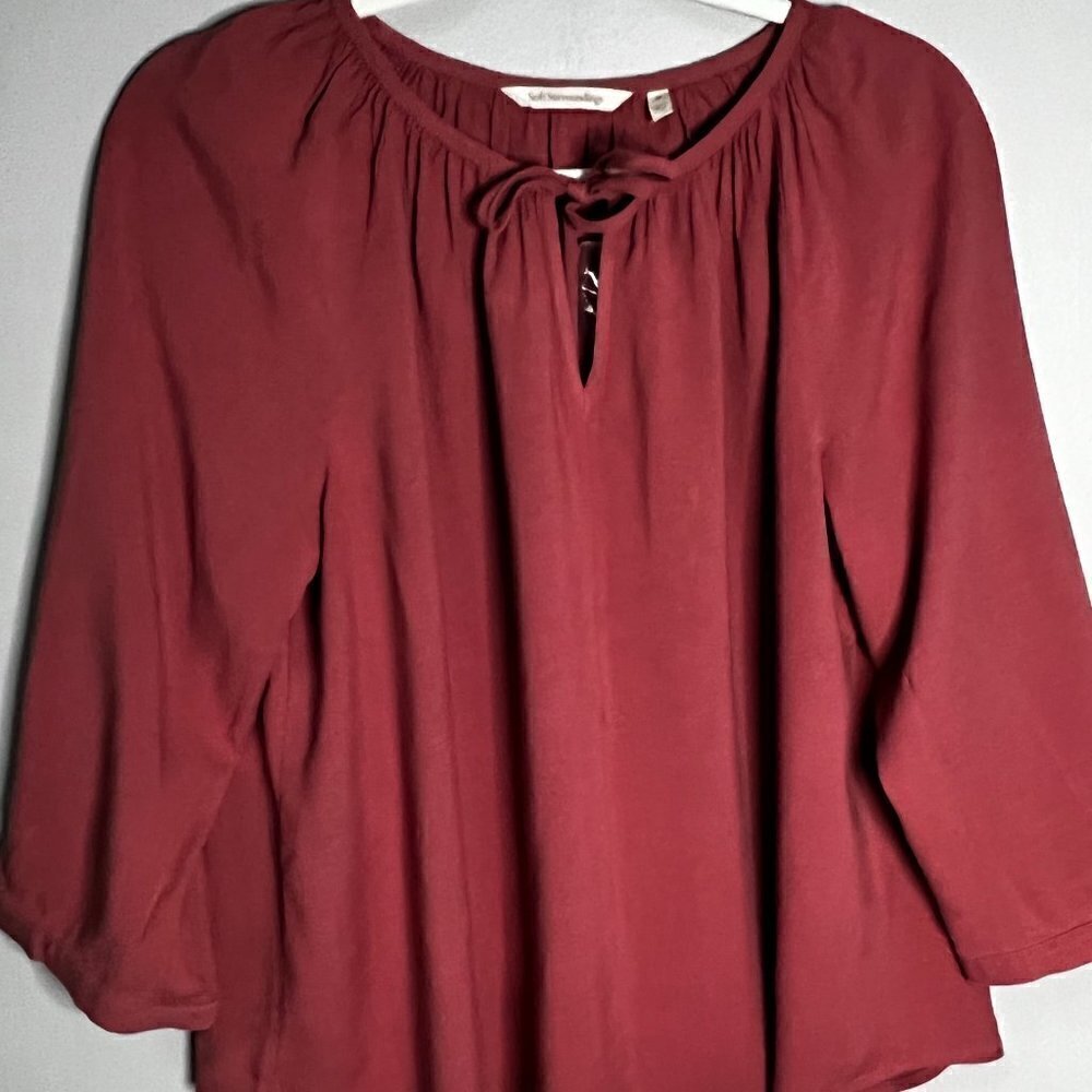 Soft Surroundings Laila Blouse Size M in Dusty Cedar